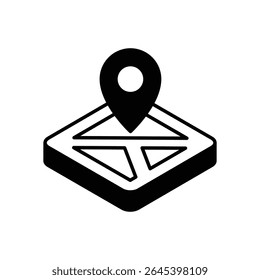 Park Map Icon vector stock illustration
