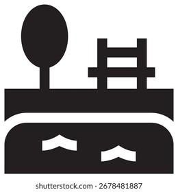 Icono de Vector moderno del parque – Plantilla mínima del símbolo de la ilustración para el diseño móvil del UI del App del Web