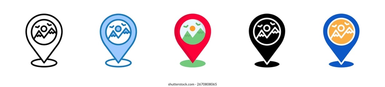 Estacione múltiples iconos de estilo para establecer la Ilustración vectorial de diseño.