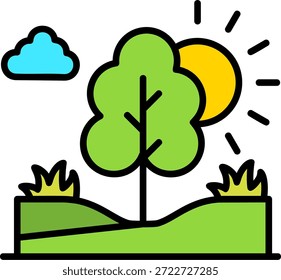 Parque Nuevo Vector de diseño de iconos creativos