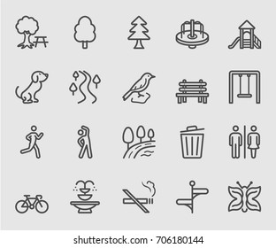 Park outdoor line icon - Shutterstock ID 706180144