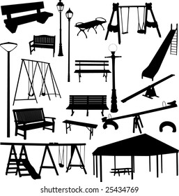 park outdoor object - vector