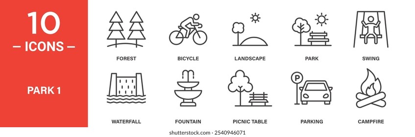 Park and Outdoor Recreation Icons
