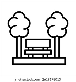 Park Outline icon vector illustration 
