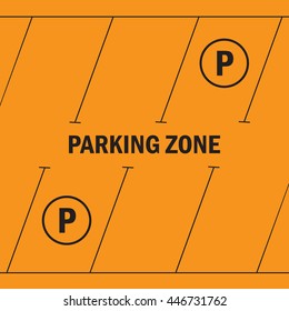 Park with parking places parking zone eps10