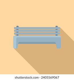 Park plan furniture icon flat vector. Home patio. Wood chair deck