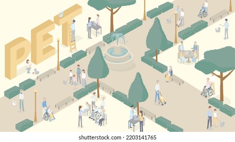 Park for the purpose of coexistence with pets