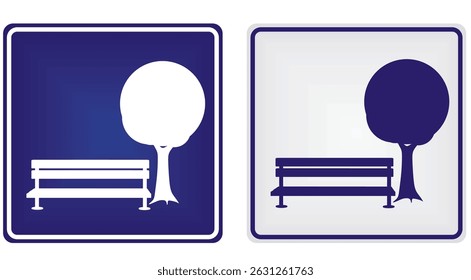 Park for rest sign. vector