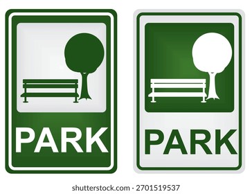 Estacione para el signo de descanso. Vector	
