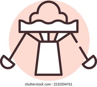 Park rides, illustration, vector on white background.