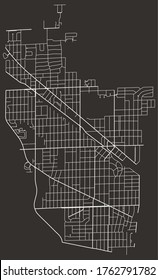 Park Ridge, Illinois, United States–urban city map, transport road network with downtown urban core and suburbs 