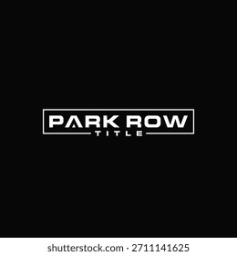 VECTOR DE IDEA DE DISEÑO DE LOGOTIPO ABSTRACTAS DE TÍTULO DE FILA DE PARQUE