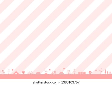 park scenery and striped background