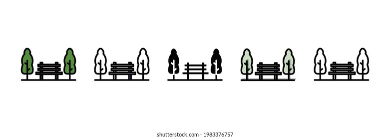 park set vector type icon