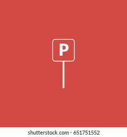 park sign icon. sign design. red background