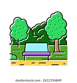 park spring color icon vector. park spring sign. isolated symbol illustration