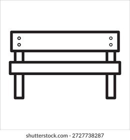 Vector de contorno de icono de stock de parque