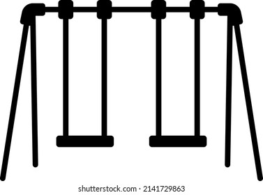 Park swing isolated vector illustration.