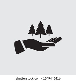 Park Symbol In Hand, Vector icon