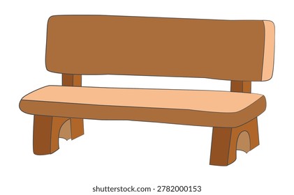 Park table cartoon isolated on white background