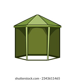 park tent garden cartoon. nature leisure, wedding reception, outside green park tent garden sign. isolated symbol vector illustration