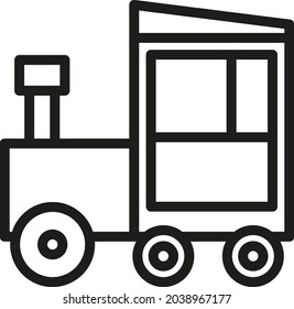 Park train, illustration, vector, on a white background.