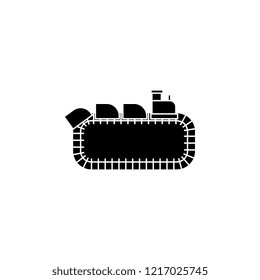 Park train locomotive icon. Simple glyph vector of Amusement set for UI and UX, website or mobile application