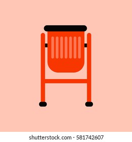 park trash urn vector illustration