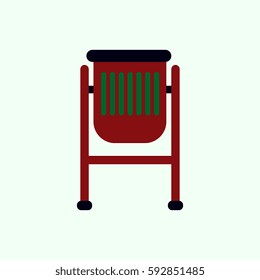 park trash urn vector illustration