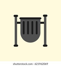 park trash urn vector illustration