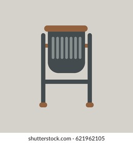 park trash urn vector illustration