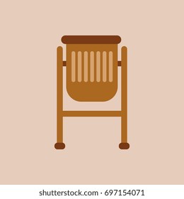 park trash urn vector illustration