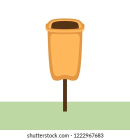  park trash vector illustration flat style