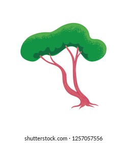 Park tree. Forest and garden landscape. Isolated illustartion