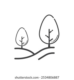 Park tree icon flat design