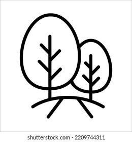 Park, Tree Icon Logo Design Vector Template Illustration Sign And Symbol Pixels Perfect