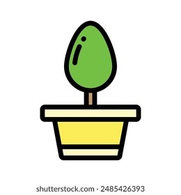 Icono del árbol del parque, Ilustración vectorial, estilo lleno, mejor utilizado para el Web