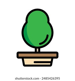 Park tree icon, vector illustration, filled style, best used for web