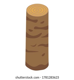 Park tree stump icon. Isometric of park tree stump vector icon for web design isolated on white background