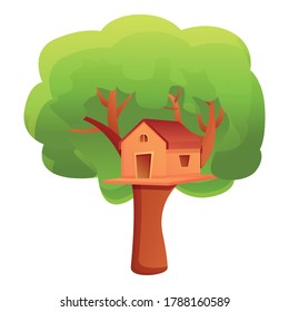Park treehouse icon. Cartoon of park treehouse vector icon for web design isolated on white background
