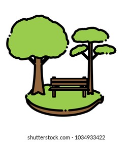 Park with trees