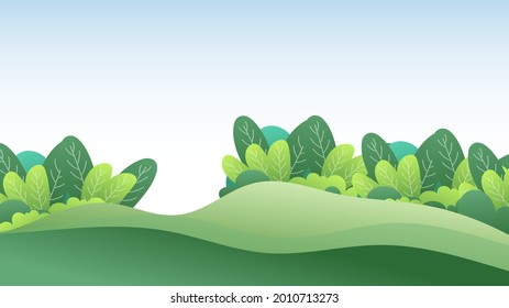 Park, trees, bushes on a clear day,Illustration Vector EPS 10