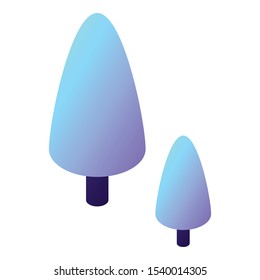 Park trees icon. Isometric of park trees vector icon for web design isolated on white background