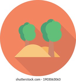 park vector flat colour icon