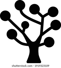 icono plano de glifo vector de parque