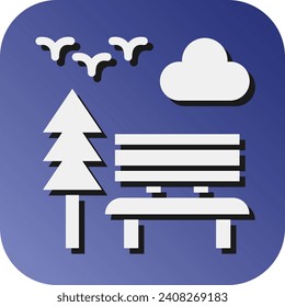 Park Vector Glyph Gradient Background Icon For Personal And Commercial Use.
