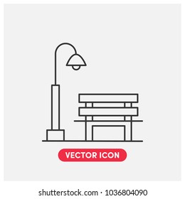 Park Vector Icon Illustration