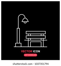 Park Vector Icon Illustration