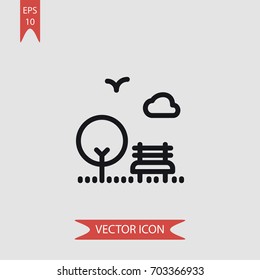 Park vector icon illustration symbol