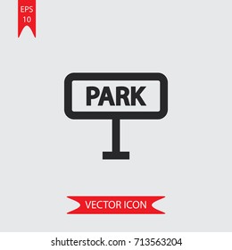 Park vector icon illustration symbol